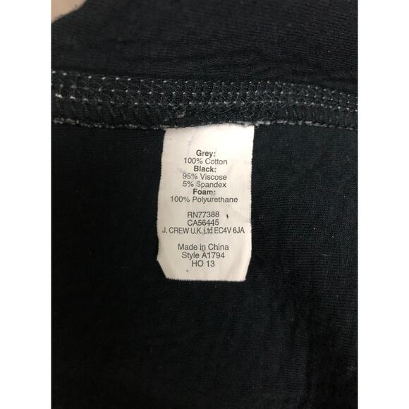 J. Crew Jacket Womens Size 2 Black Gray Zip with Pockets - Picture 5 of 6